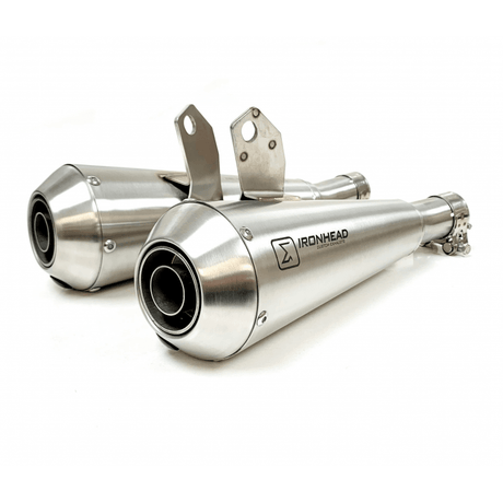 Ironhead Conical Silencers Triumph Thruxton 1200 R / RS 2016-23 - Motorcycle Performance Store