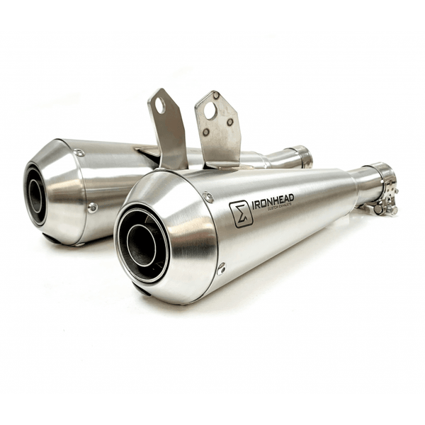 Ironhead Conical Silencers Triumph Thruxton 1200 R / RS 2016-23 - Motorcycle Performance Store
