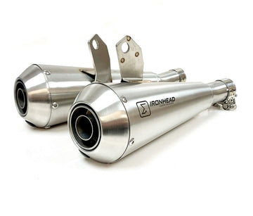 Ironhead Conical Silencers Triumph Thruxton 1200 R (RS) 2016-24