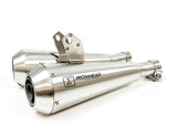 Ironhead OVC11 conical silencers Triumph Bonneville T100 2007-2015 polished stainless steel exhaust pair_2_3