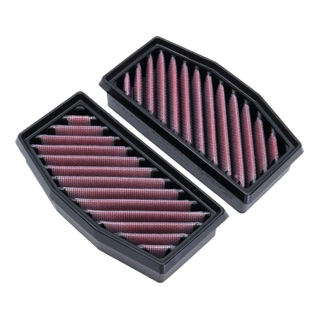 DNA performance dual air filter set with cotton gauze and sealed frames for BMW R1300RT airbox installation
