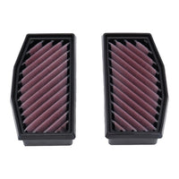 DNA performance dual air filter set with cotton gauze and sealed frames for BMW R1300RT airbox installation