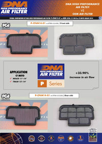 DNA Performance Air Filter CF Moto 700 MT 2023-2025 high flow FCd washable cotton gauze air filter
