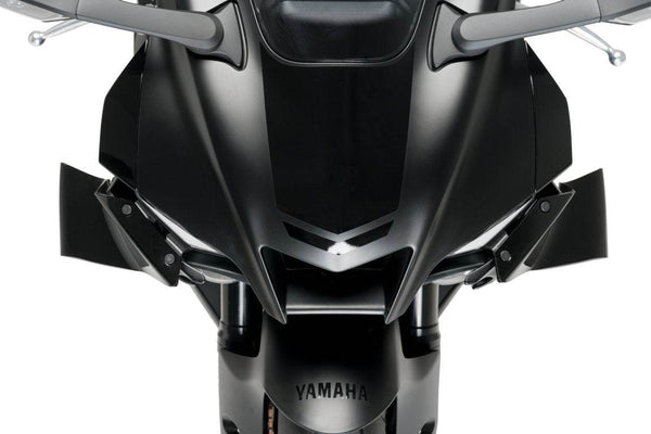 PUIG Black Frontal Spoiler GP - Yamaha YZF-R1 (M) 2020-24 - Motorcycle Performance Store