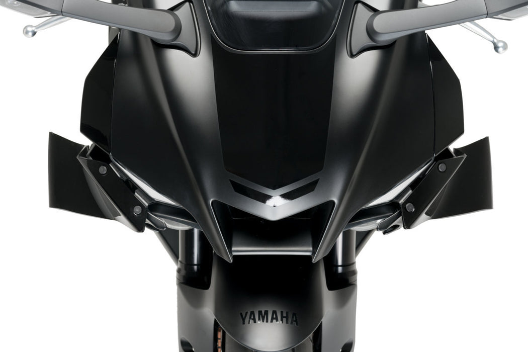 PUIG Black Frontal Spoiler GP - Yamaha YZF-R1 (M) 2020-24 - Motorcycle Performance Store 