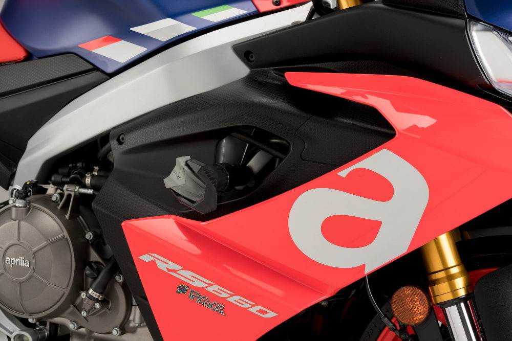 PUIG R19 Frame Sliders - Aprilia RS660 (Factory) 2021-25 - Motorcycle Performance Store