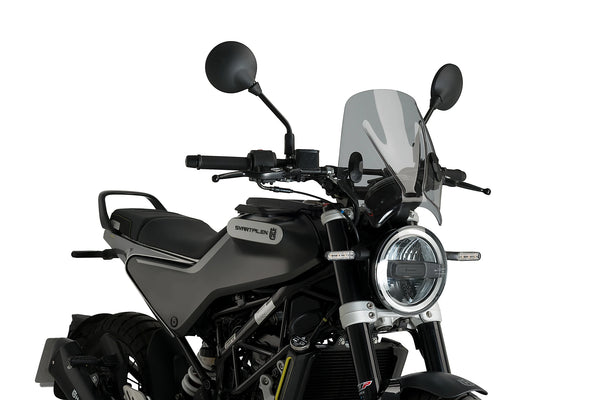 Puig Mito Screen for the Husqvarna Naked Bike Range. Available at Motorcycle Performance Store.