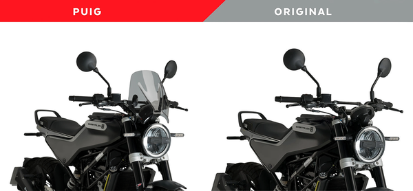 Puig Mito Screen for the Husqvarna Naked Bike Range. Available at Motorcycle Performance Store.
