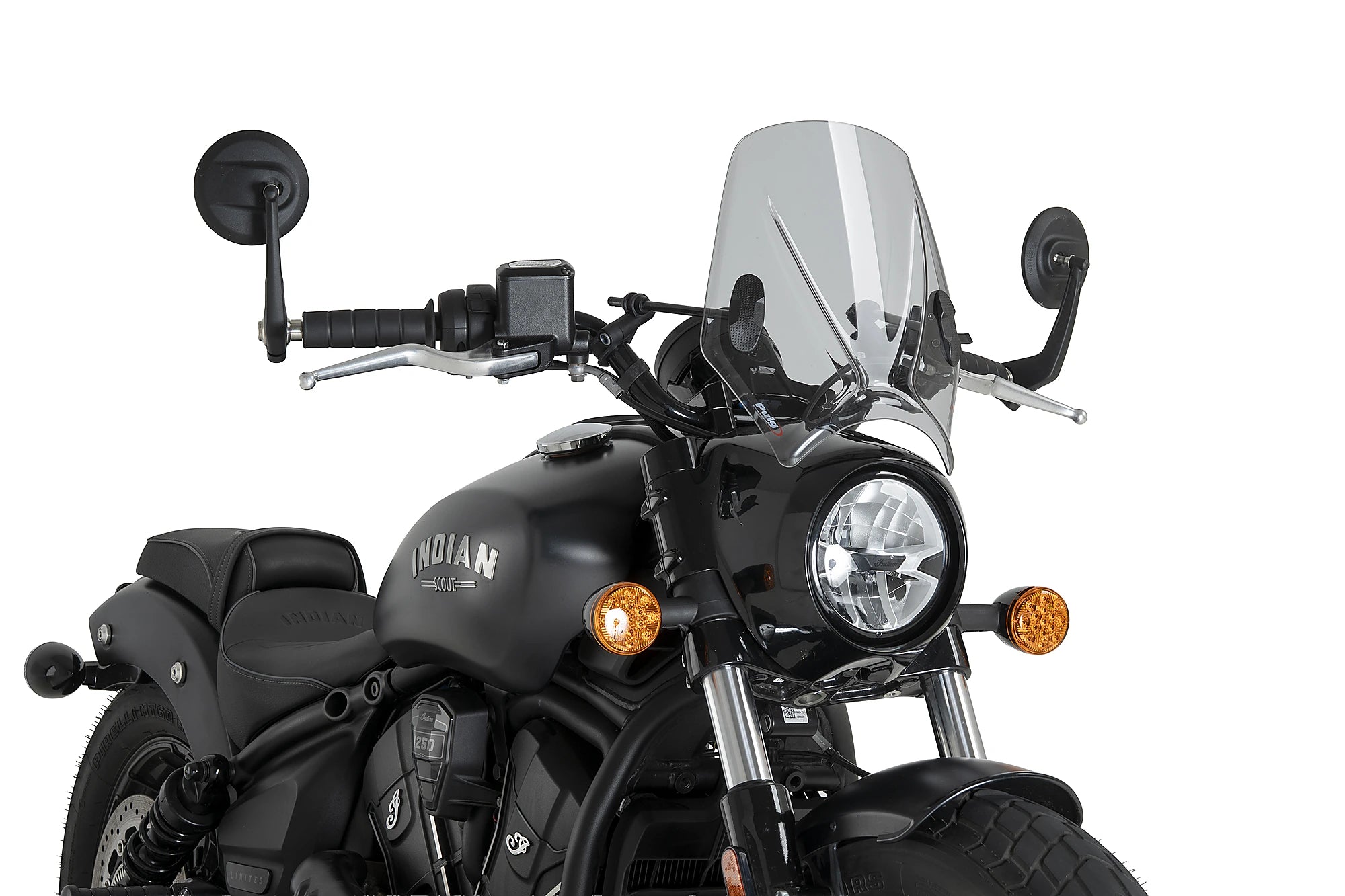 Puig Mito Screen for the Indian Naked Bike Range. Available at Motorcycle Performance Store.