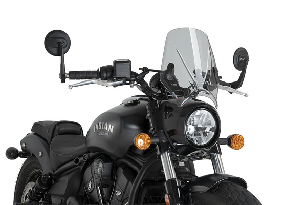 Puig Mito Screen for the Indian Naked Bike Range. Available at Motorcycle Performance Store.