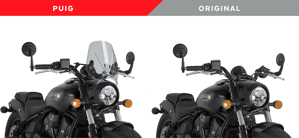 Puig Mito Screen for the Indian Naked Bike Range. Available at Motorcycle Performance Store.