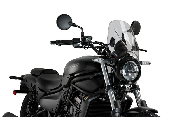 Puig Mito Screen for the Kawasaki Naked Bike Range. Available at Motorcycle Performance Store.