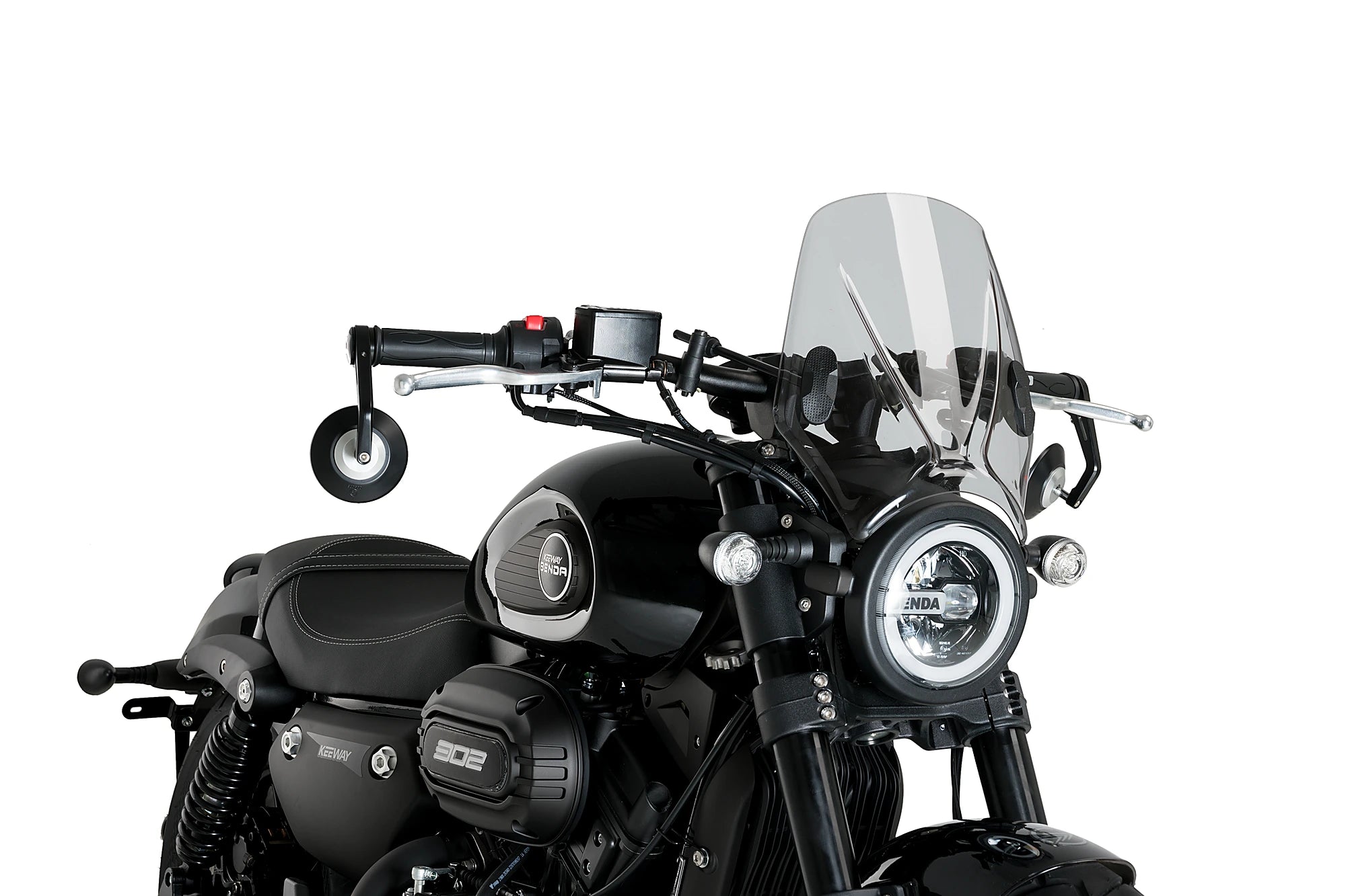 Puig Mito Screen for the Keeway Naked Bike Range. Available at Motorcycle Performance Store.