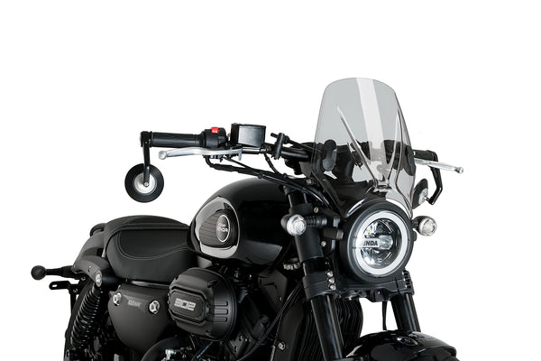 Puig Mito Screen for the Keeway Naked Bike Range. Available at Motorcycle Performance Store.
