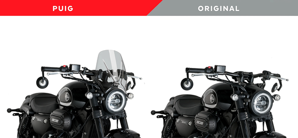 Puig Mito Screen for the Keeway Naked Bike Range. Available at Motorcycle Performance Store.