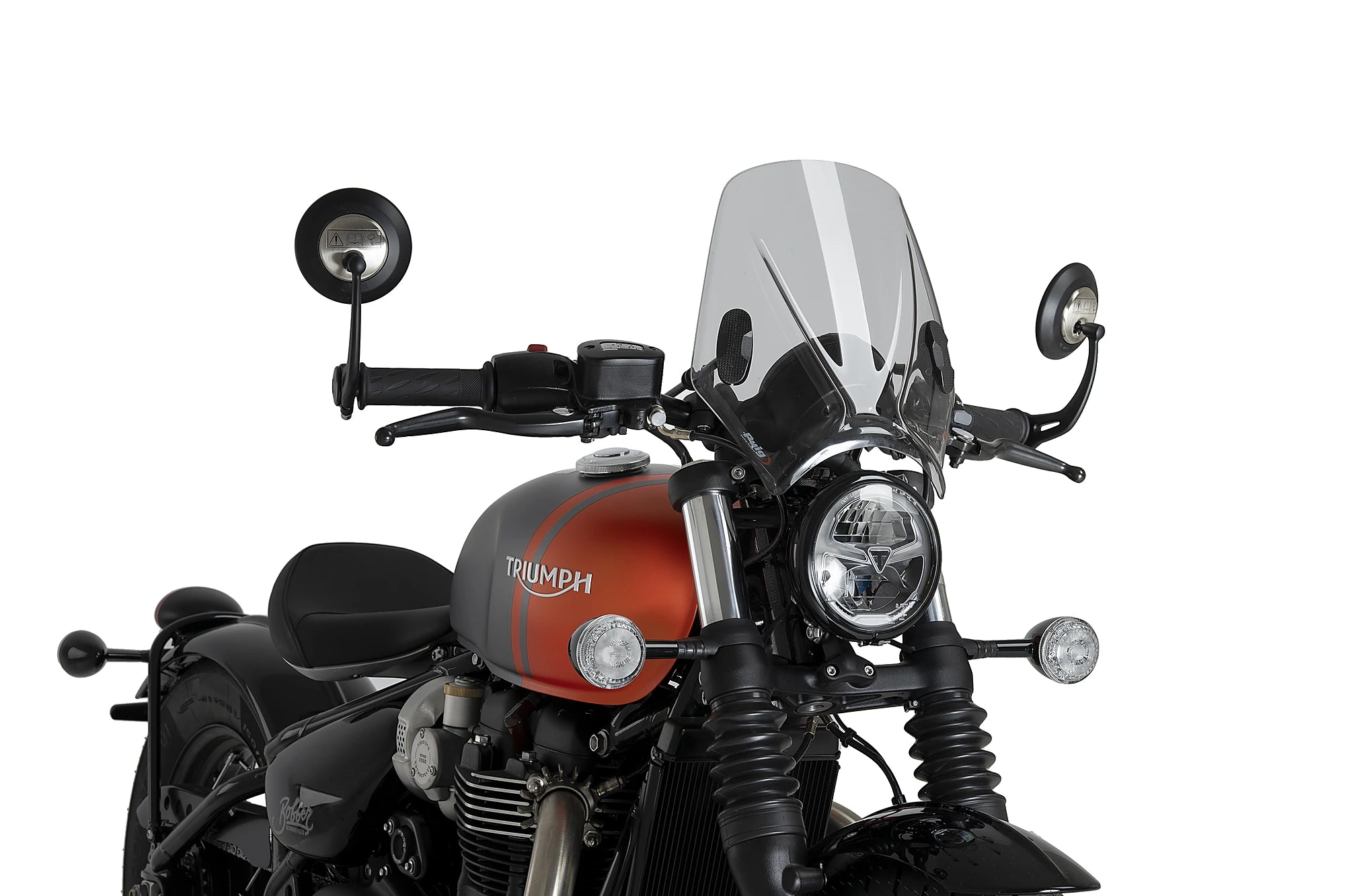 Puig Mito Screen for the Triumph Naked Bike Range. Available at Motorcycle Performance Store.