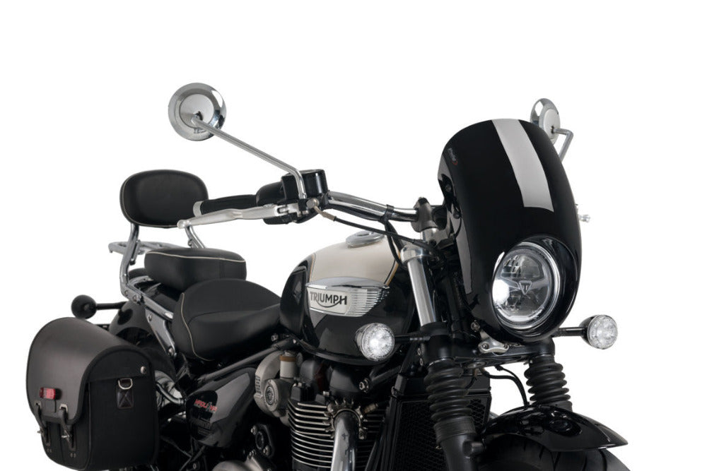 Puig Anarchy Semi Fairing Triumph Bonneville Speedmaster 2018-24 - Motorcycle Performance Store 