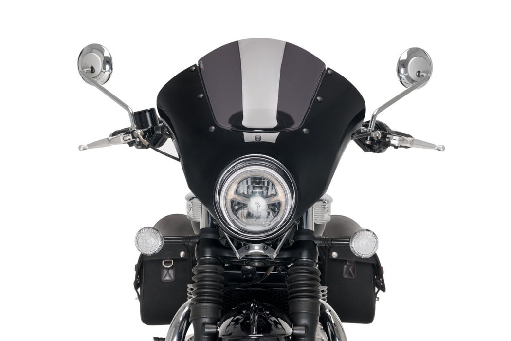 Puig Dark Night Semi Fairing Triumph Bonneville Speedmaster 2018-24 - Motorcycle Performance Store 