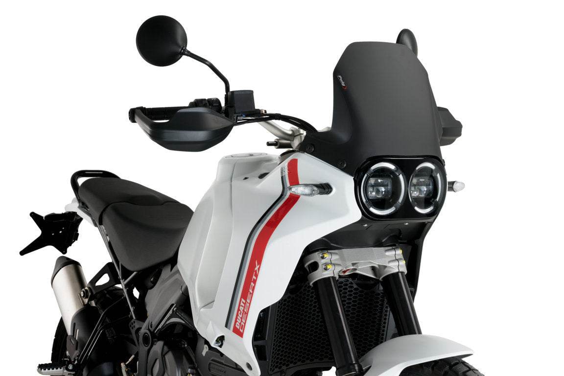 Puig Sport Screen | Black Ducati Desert-X 2022-25 - Motorcycle Performance Store