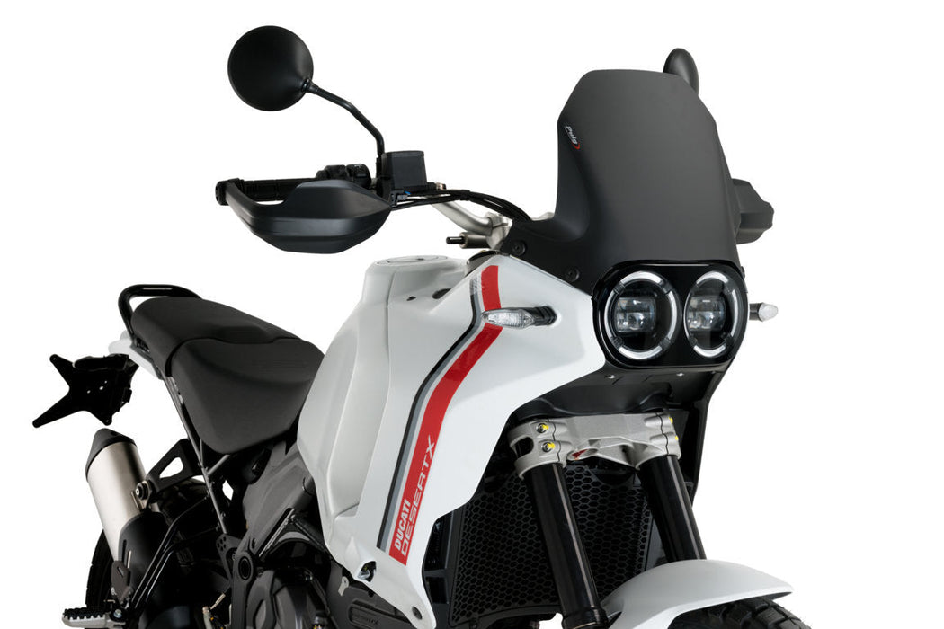 Puig Sport Screen | Black Ducati Desert-X 2022-24 - Motorcycle Performance Store 