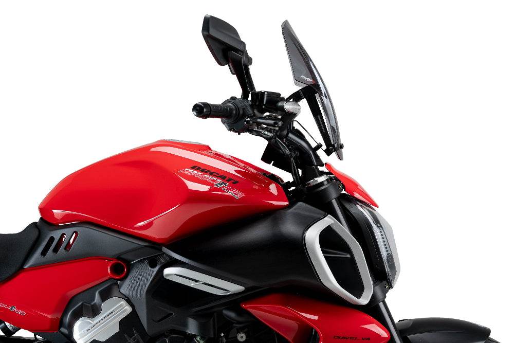 Puig Adjustable Touring Screen Ducati Diavel V4 2024-25 - Motorcycle Performance Store