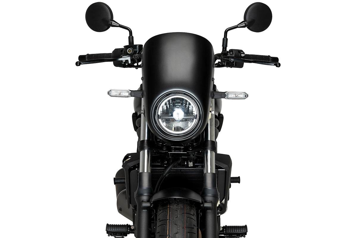 Puig Anarchy Semi Fairing for the Kawasaki Eliminator 500. Available at Motorcycle Performance Store.