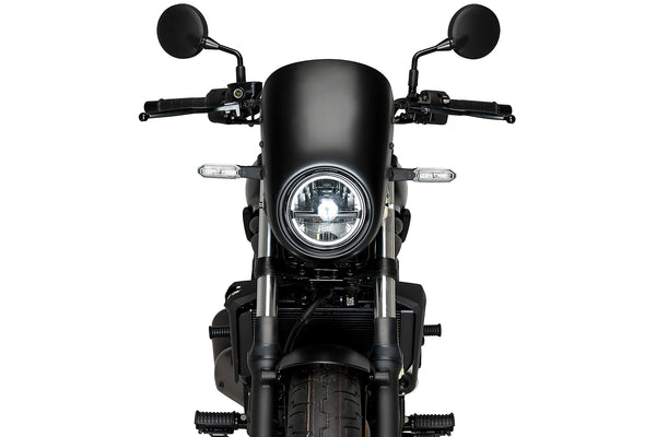 Puig Anarchy Semi Fairing for the Kawasaki Eliminator 500. Available at Motorcycle Performance Store.