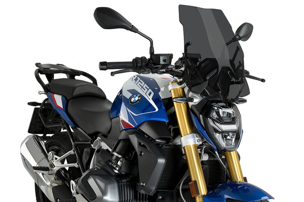 Puig Touring Screen for the BMW R1250R (2018-25). Available at Motorcycle Performance Store.