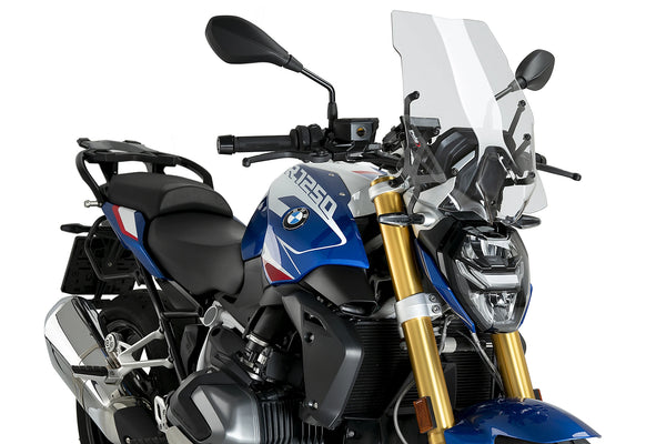 Puig Touring Screen for the BMW R1250R (2018-25). Available at Motorcycle Performance Store.