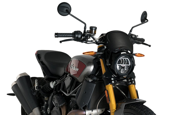 Puig Front Plate for the Indian FTR 1200 Series. Available at Motorcycle Performance Store.