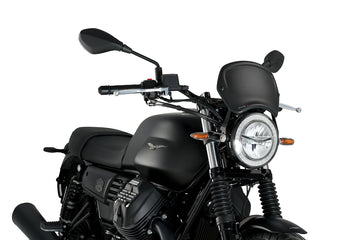 Puig Front Plate for the Moto Guzzi V7 Stone 750. Available at Motorcycle Performance Store.
