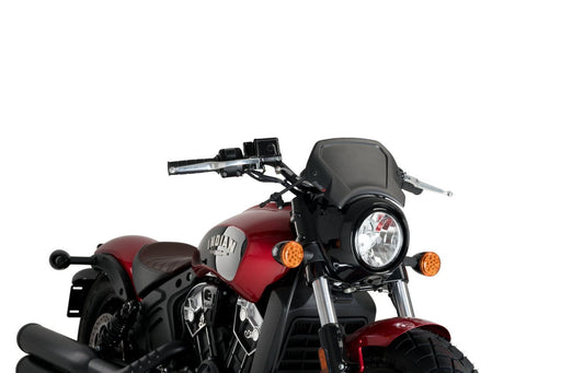 PUIG Frontal Aluminium Plate -  Indian Scout Bobber 2018-24 - Motorcycle Performance Store 