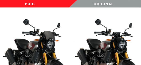 Puig Front Plate for the Indian FTR 1200 (2019-25). Available at Motorcycle Performance Store.