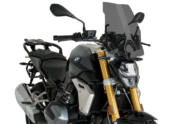Puig Touring Screen for the BMW R1250R (2018-25). Available at Motorcycle Performance Store.