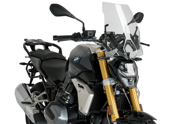 Puig Touring Screen for the BMW R1250R (2018-25). Available at Motorcycle Performance Store.