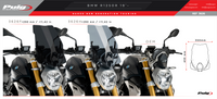 Puig Touring Screen for the BMW R1250R (2018-25). Available at Motorcycle Performance Store.