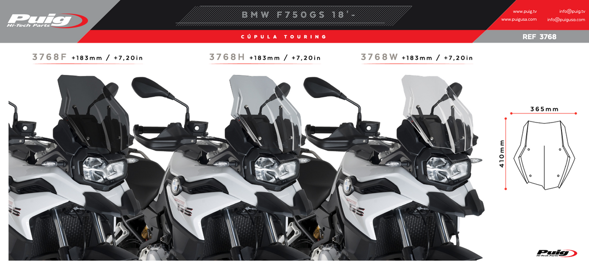 PUIG Tourenscheibe BMW F750GS 2018-24 image 4