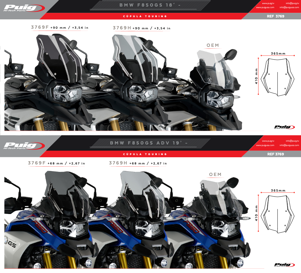PUIG Tourenscheibe BMW F750GS 2018-24 image 11