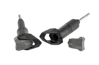 Puig R19 frame sliders fitted to BMW F800R 2015–2019 nylon crash protectors with grey rubber ends
