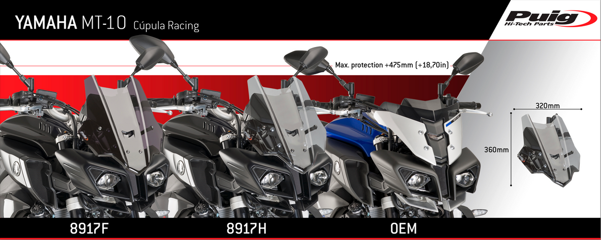 Puig Toerskerm Yamaha MT-10 (SP) 2016-21 image 8