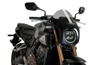 PUIG Black Retro Semi Fairing Screen Honda CB650R 2024-26 - Retro Semi Fairing