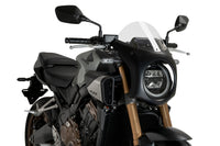 PUIG Black Retro Semi Fairing Screen Honda CB650R 2024-26 - Retro Semi Fairing