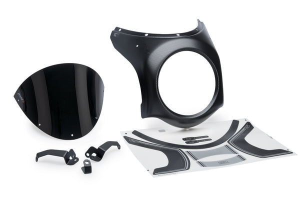PUIG Carbon Retro Semi Fairing Screen Honda CB650R 2024-25 - Retro Semi Fairing