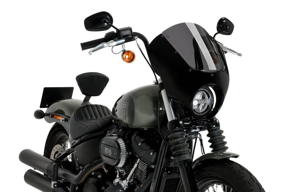 PUIG Dark Knight Semi Fairing Harley Davidson Softail Street Bob 2021-24 - Motorcycle Performance Store