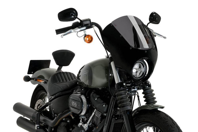 PUIG Dark Knight Semi Fairing Harley Davidson Softail Street Bob 2021-24 - Motorcycle Performance Store