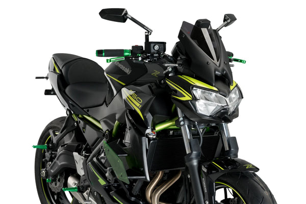 PUIG Downforce Naked Spoilers Kawasaki Z650 2020-24 - Downforce Naked Side Spoilers