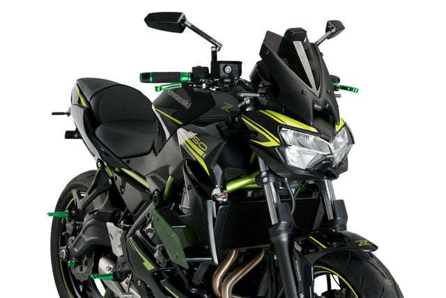 PUIG Downforce Naked Spoilers Kawasaki Z650 2020-24 - Downforce Naked Side Spoilers