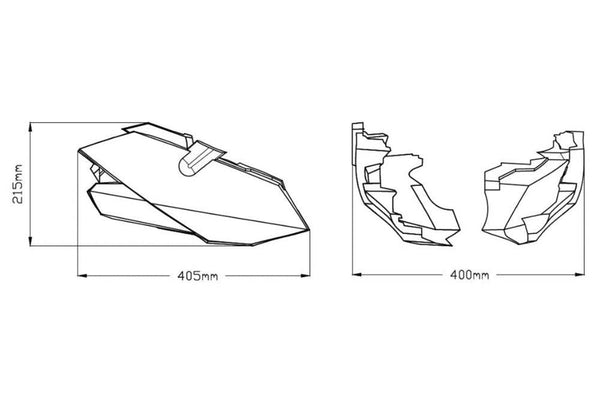 PUIG Engine Spoiler - Kawasaki Z400 2019-20 - Motorcycle Performance Store