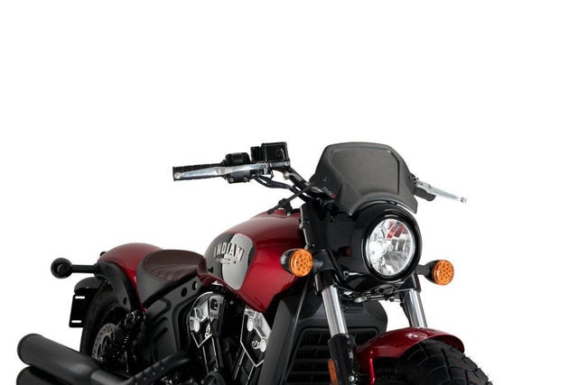 PUIG Frontal Aluminium Plate - Indian Scout Bobber 2018-24 - Motorcycle Performance Store