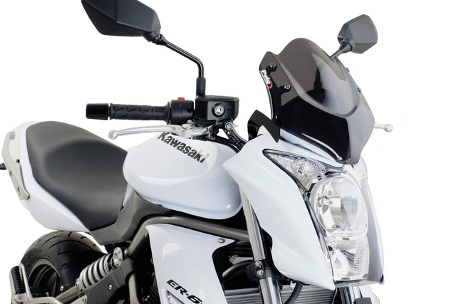 PUIG New Generation Dark Smoke Screen Kawasaki ER6-N 2009-11 - Sport Screen